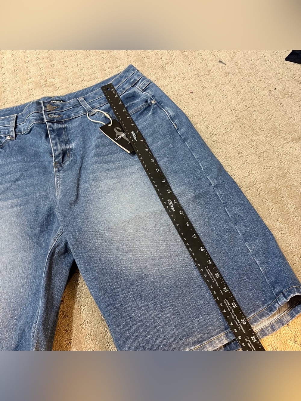 Flamingals Bermuda High Waist Flap Pocket Pockets Shorts 2XL fg29-6 - Picture 6 of 9